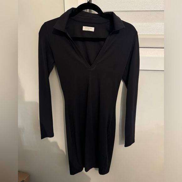 Babaton Contour Collar Long Sleeve Midi Dress - Picture 1 of 5